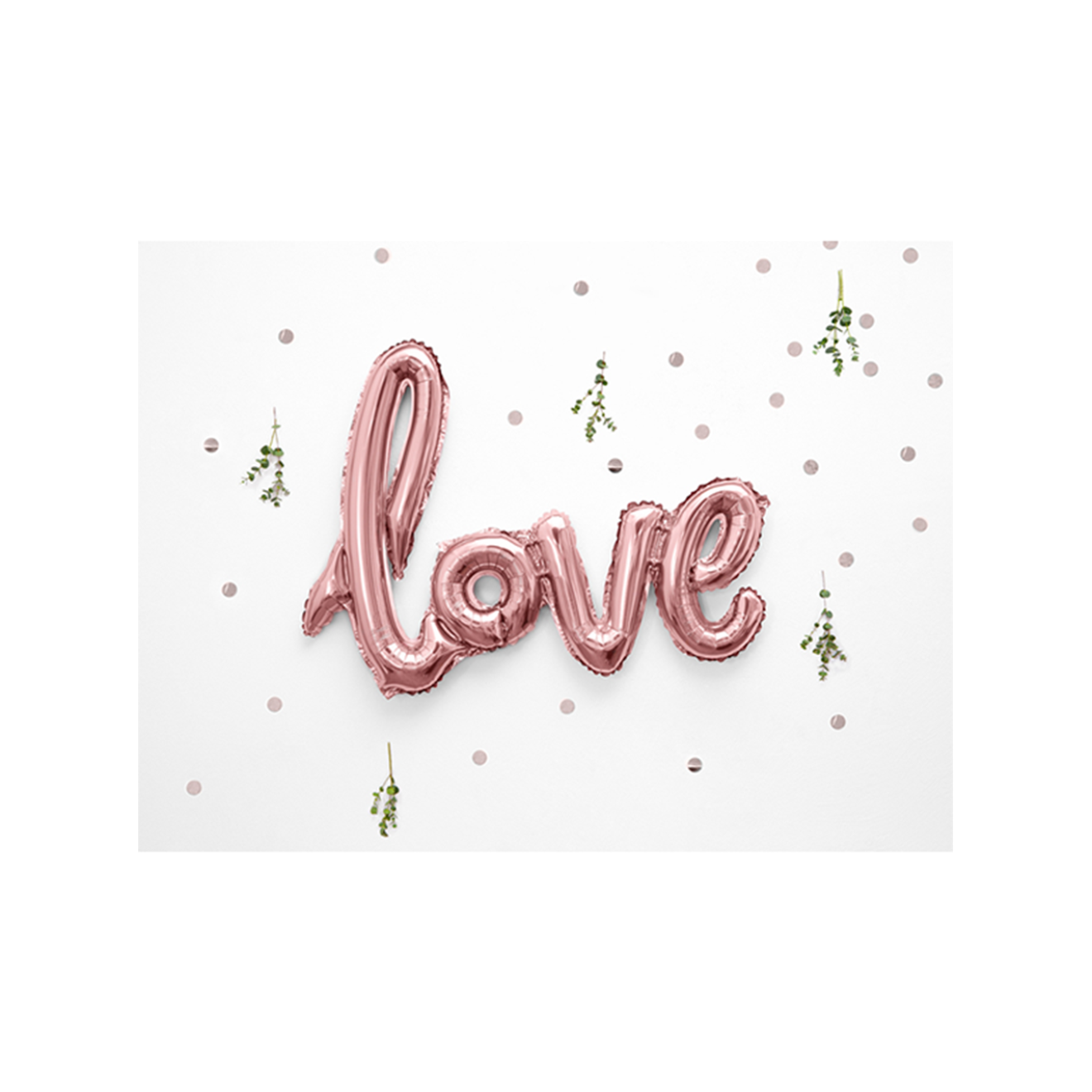 1 Ballon - Schriftzug - Love - RoseGold