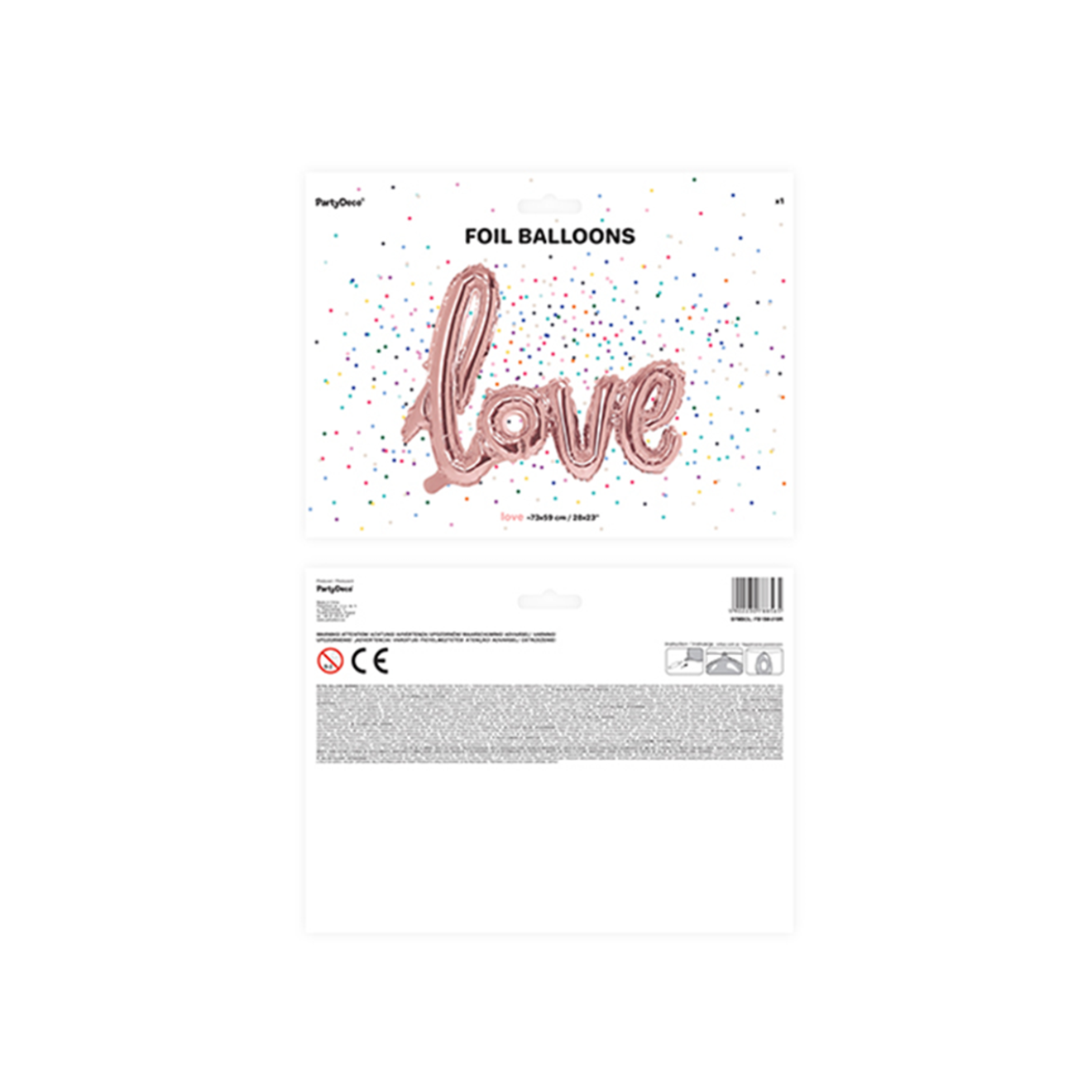 1 Ballon - Schriftzug - Love - RoseGold