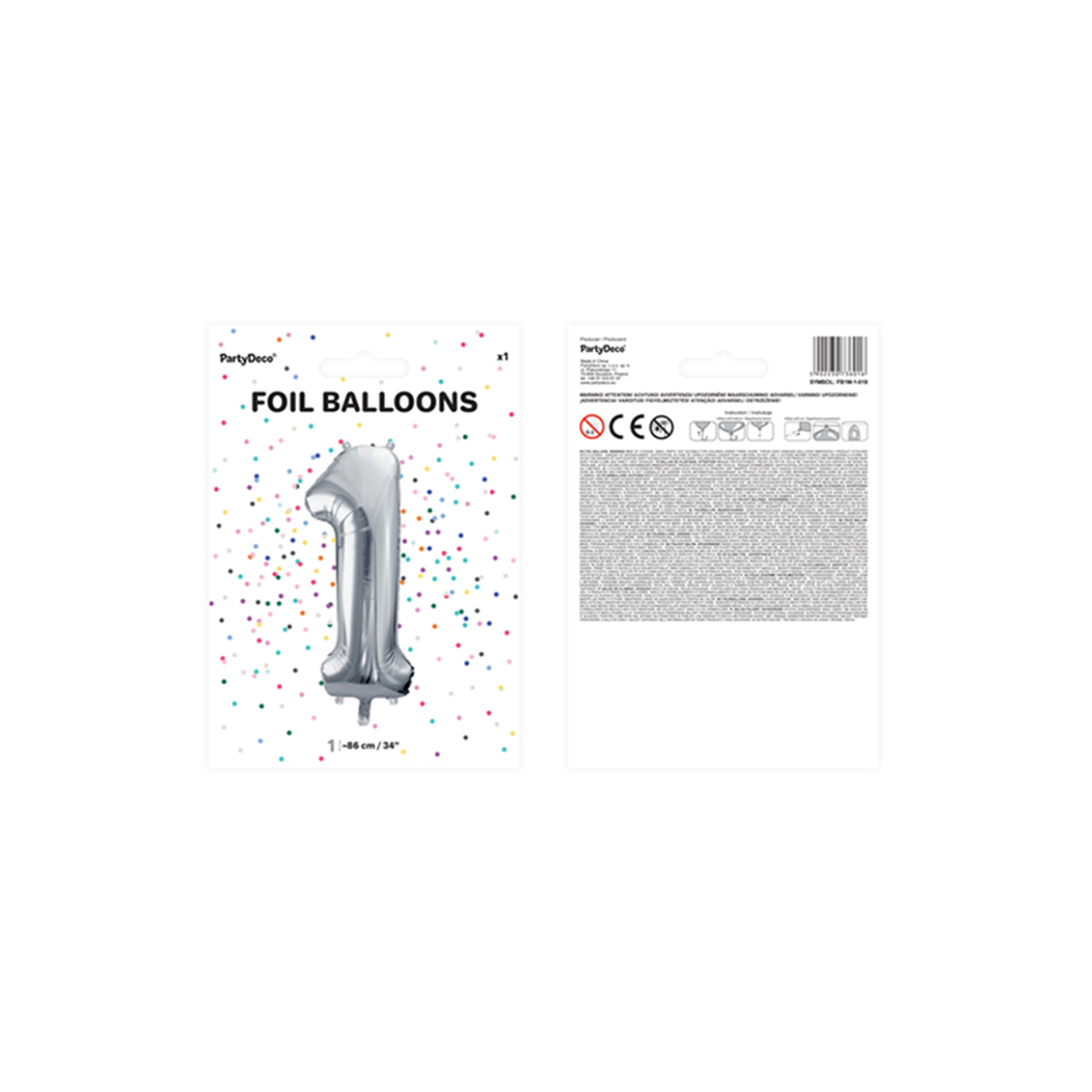 1 Balloon - Herz - Blau