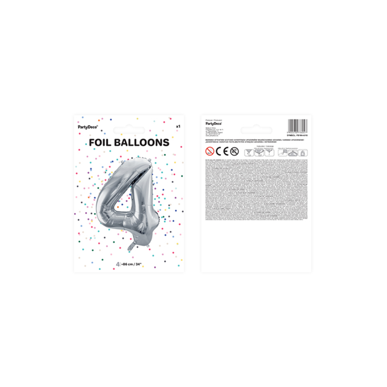 1 Balloon - Stern - Satin - Rot