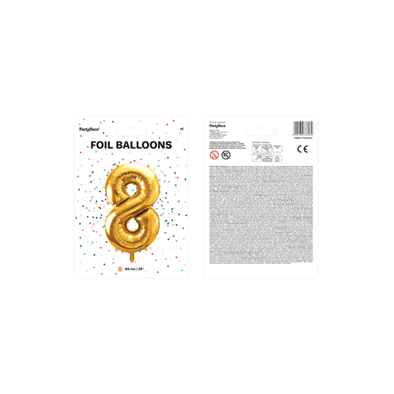 1 Ballon - Rund - Gold