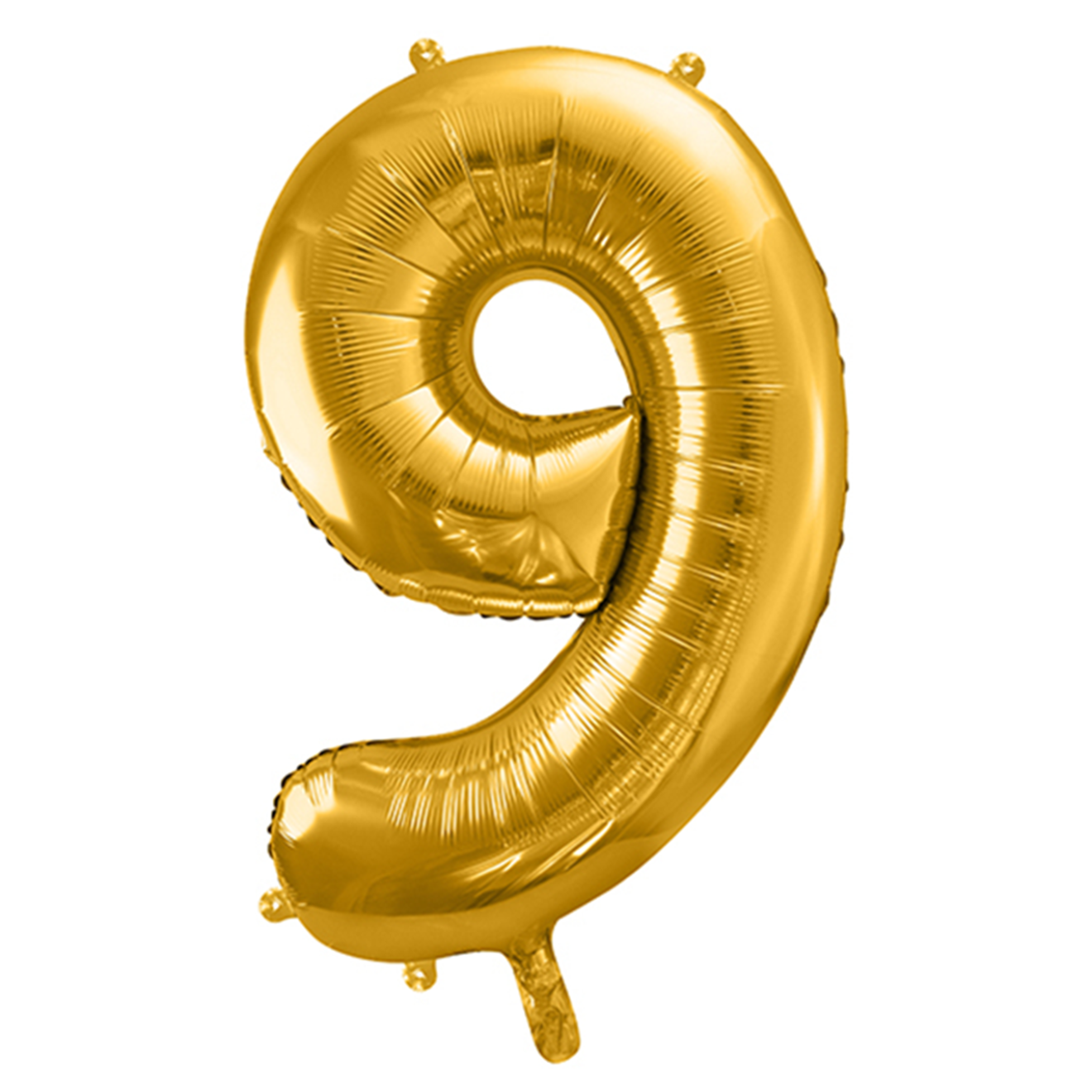 1 Ballon XXL - Zahl 9 - Gold