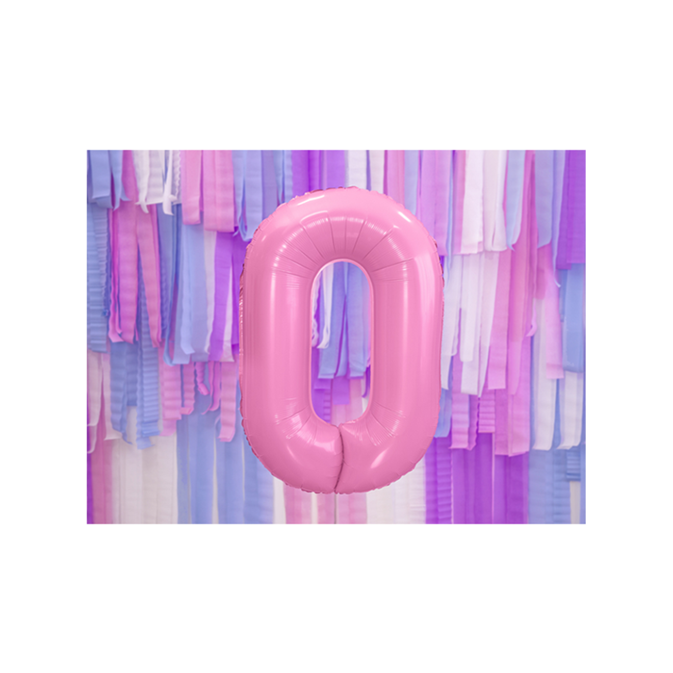 1 Ballon XXL - Zahl 0 - Rosa