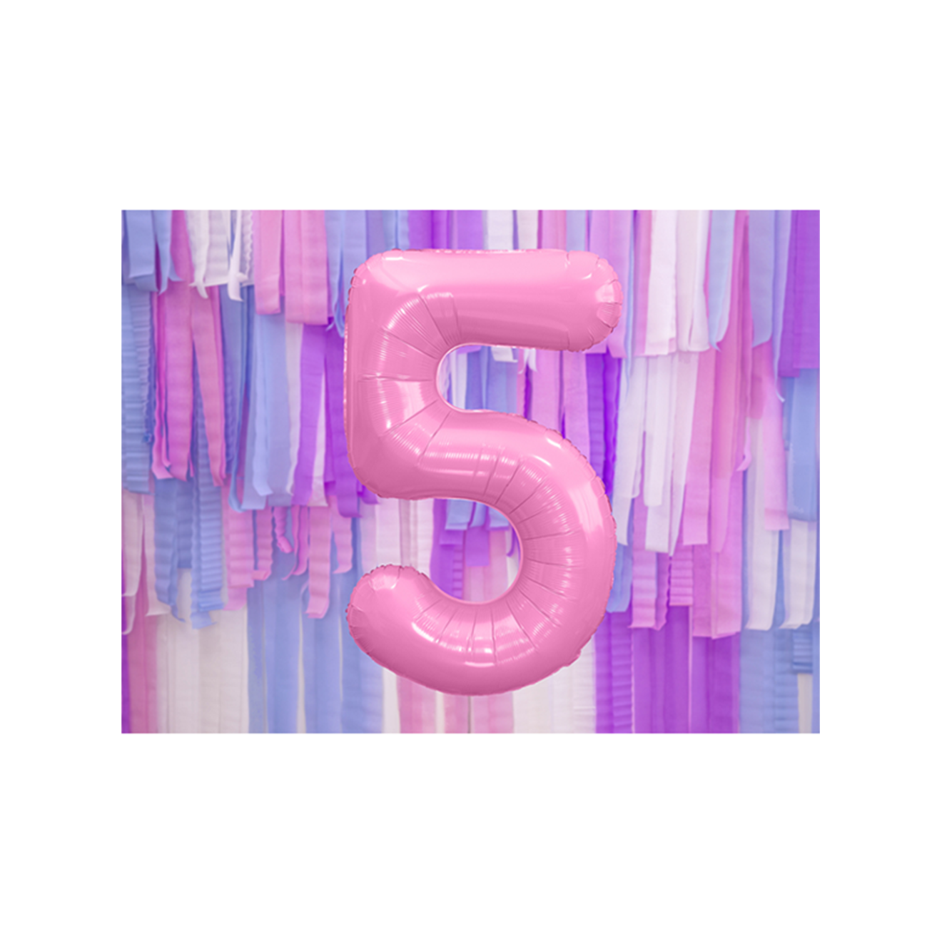 1 Ballon XXL - Zahl 5 - Rosa