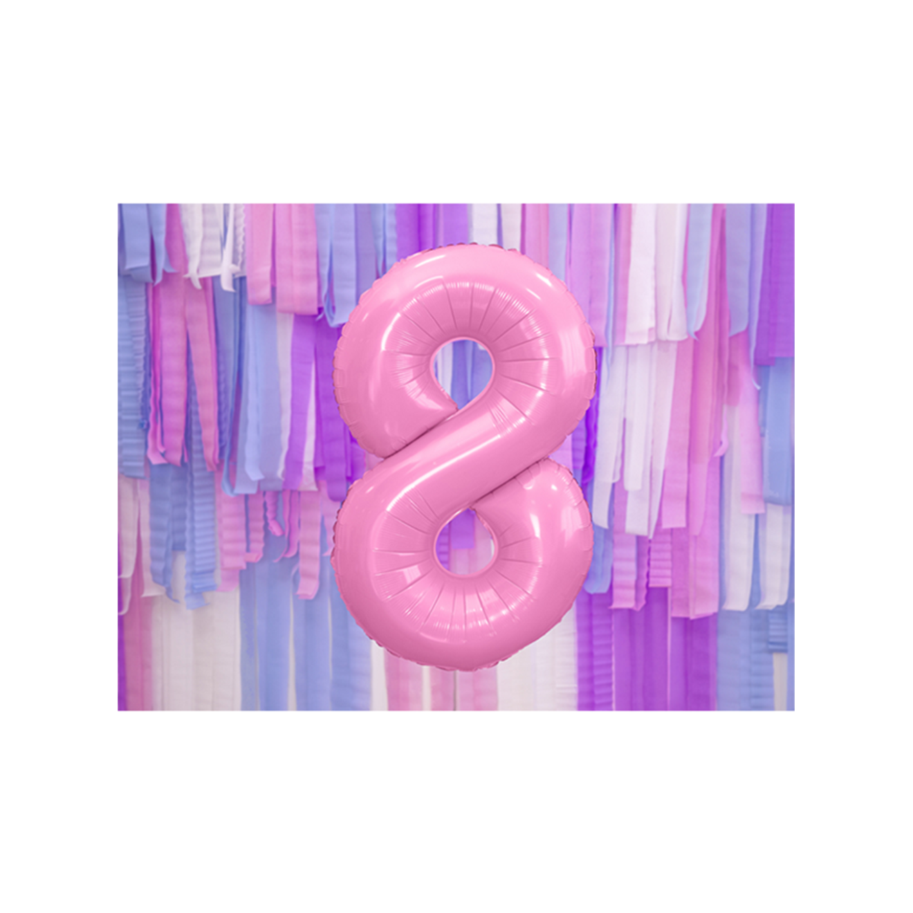 1 Ballon XXL - Zahl 8 - Rosa