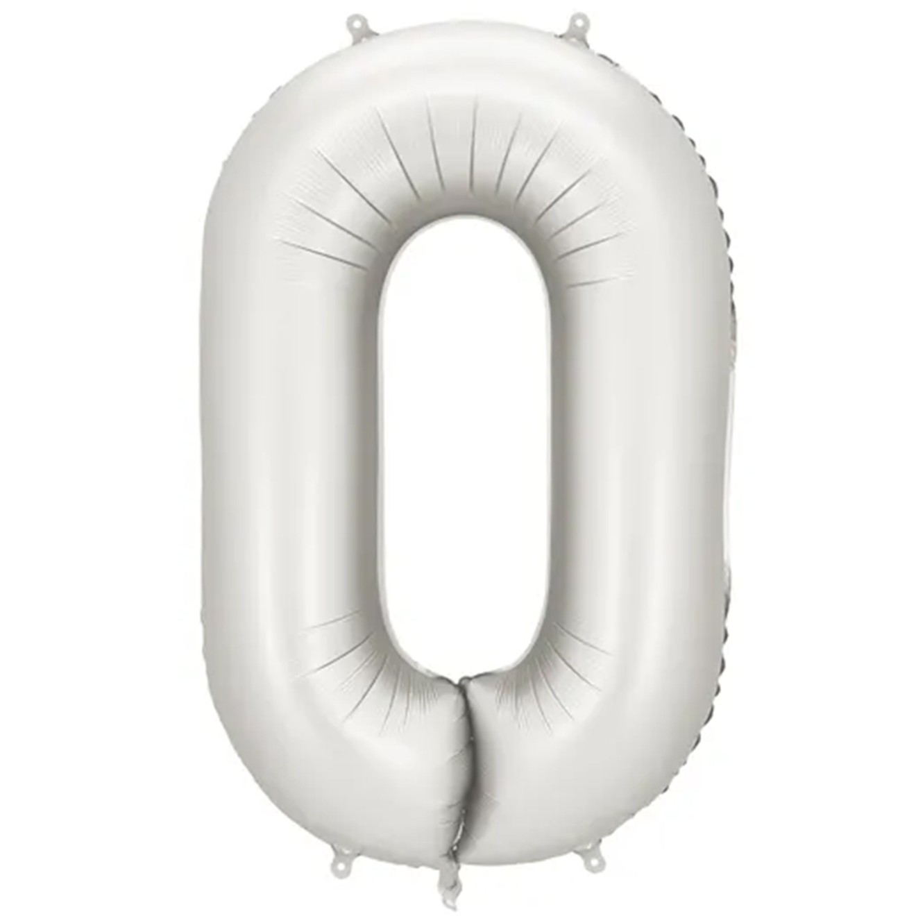 1 Ballon XXL - Zahl 0 - Silver