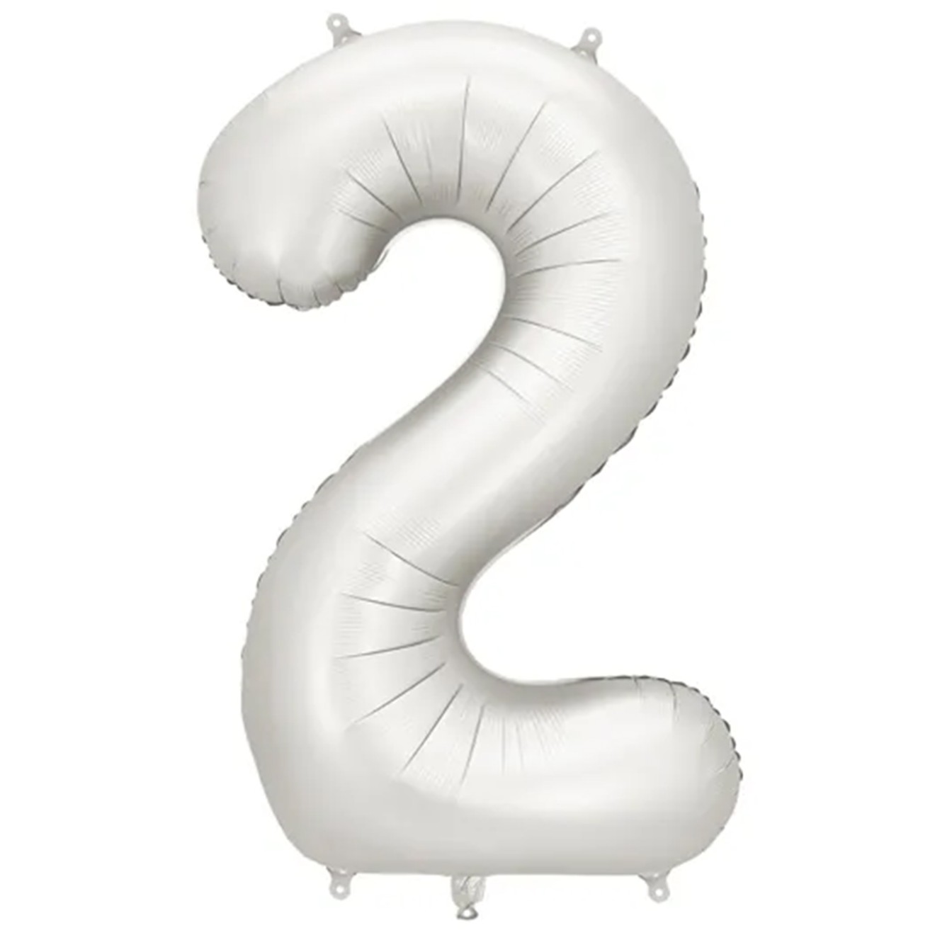 1 Ballon XXL - Zahl 2 - Silver