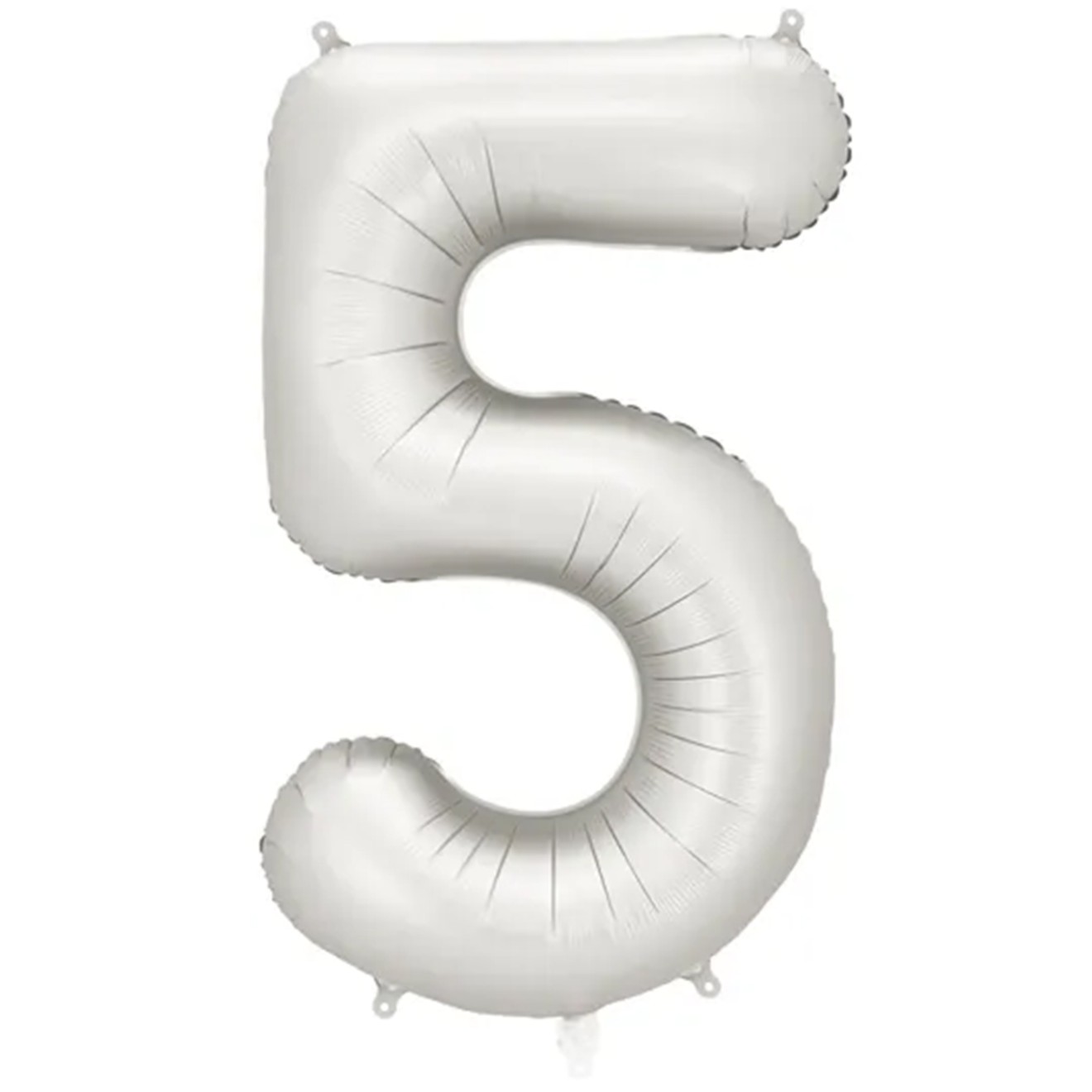 1 Ballon XXL - Zahl 5 - Silver
