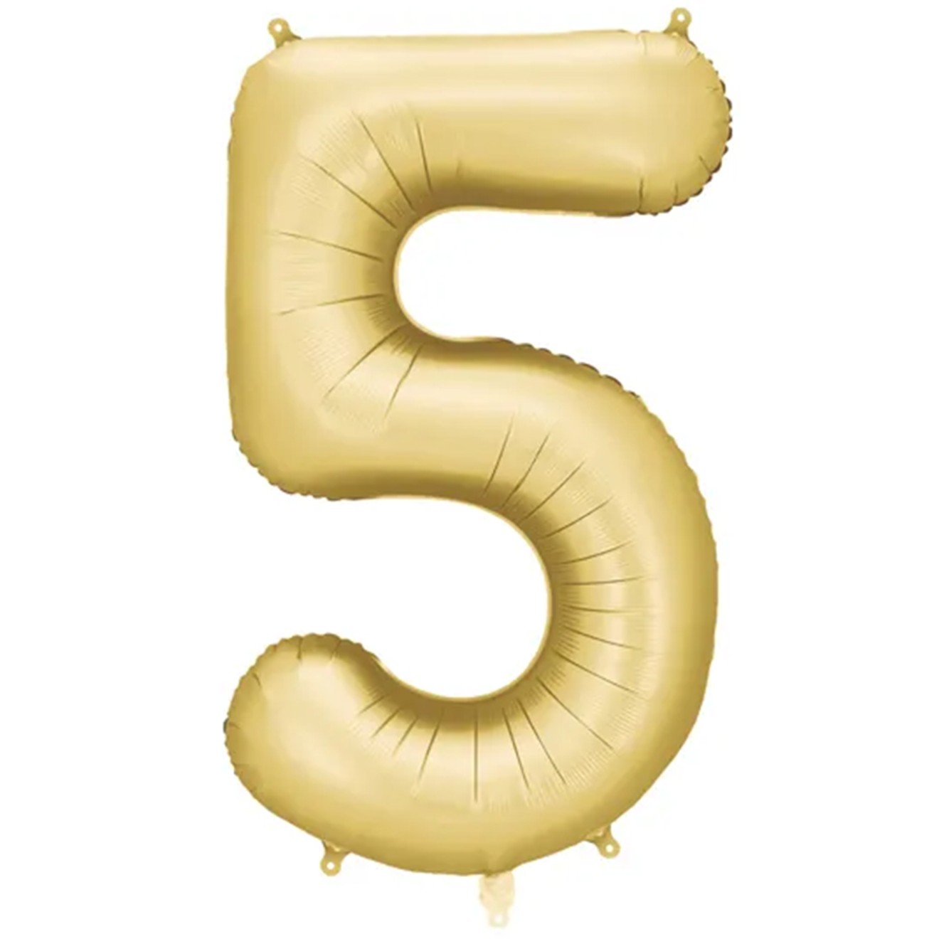 1 Ballon XXL - Zahl 5 - Gold