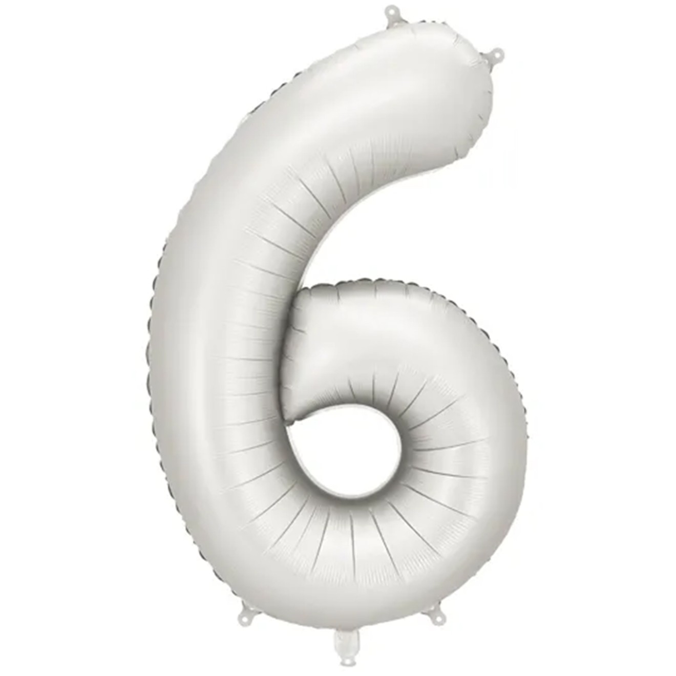 1 Ballon XXL - Zahl 6 - Silver