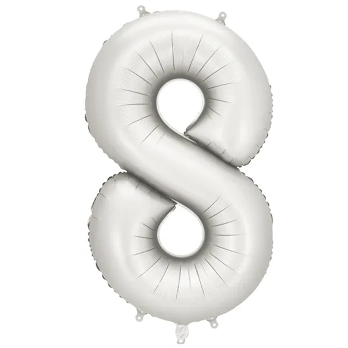 1 Ballon XXL - Zahl 8 - Silver
