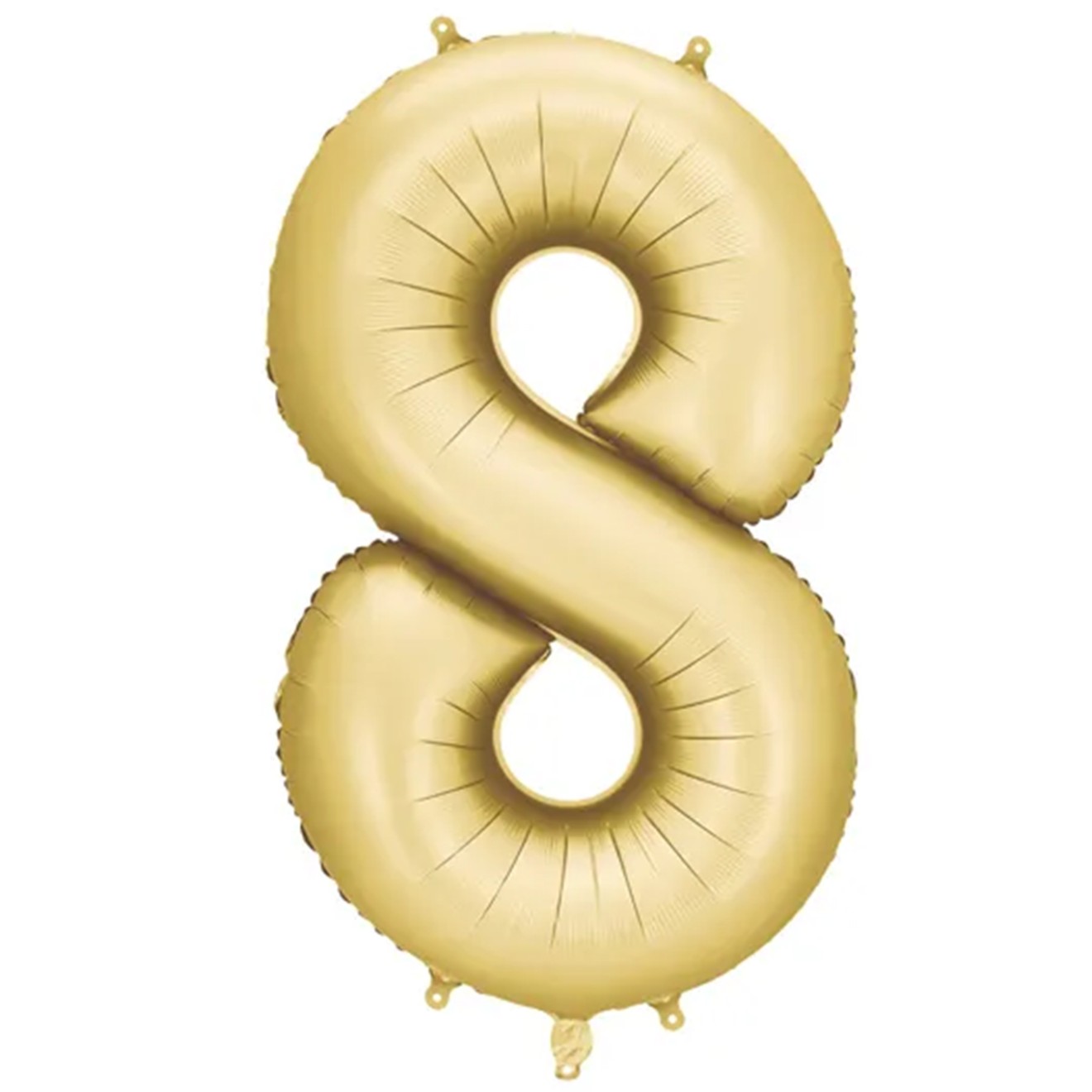 1 Ballon XXL - Zahl 8 - Gold