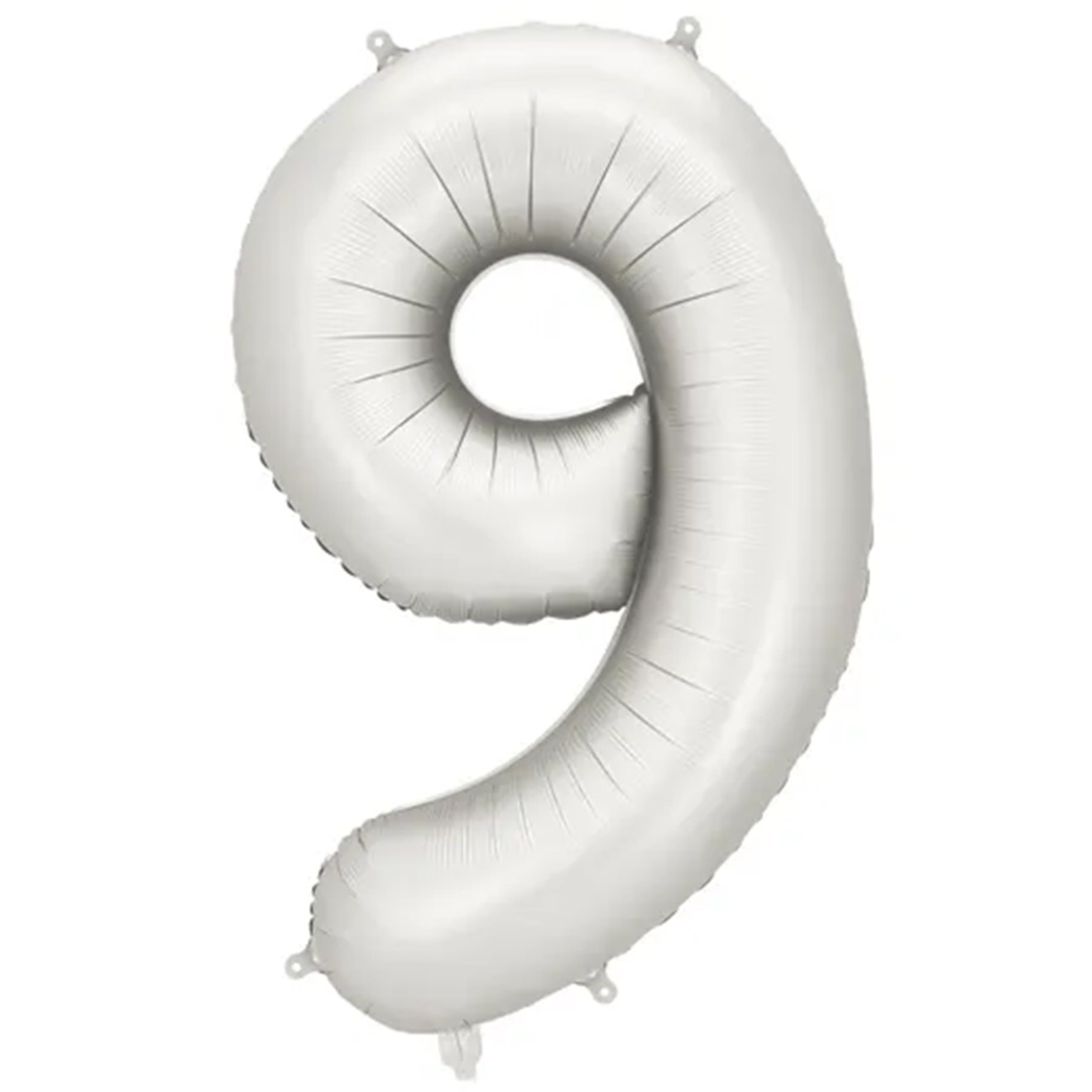 1 Ballon XXL - Zahl 9 - Silver