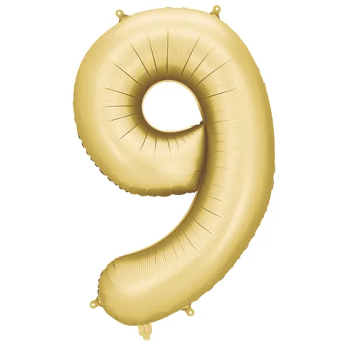 1 Ballon XXL - Zahl 9 - Gold