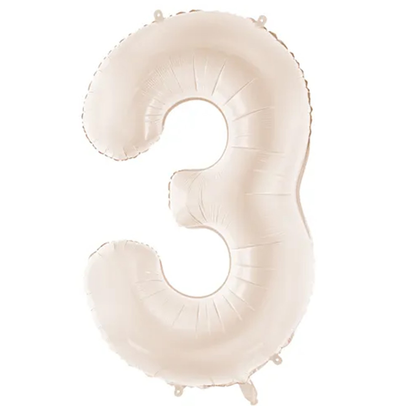 1 Ballon XXL - Zahl 3 - Light warm grey