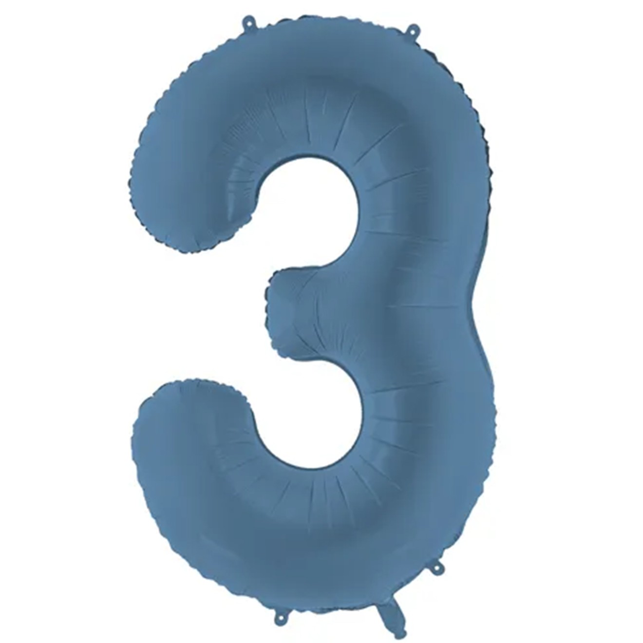 1 Ballon XXL - Zahl 3 - Misty Blue