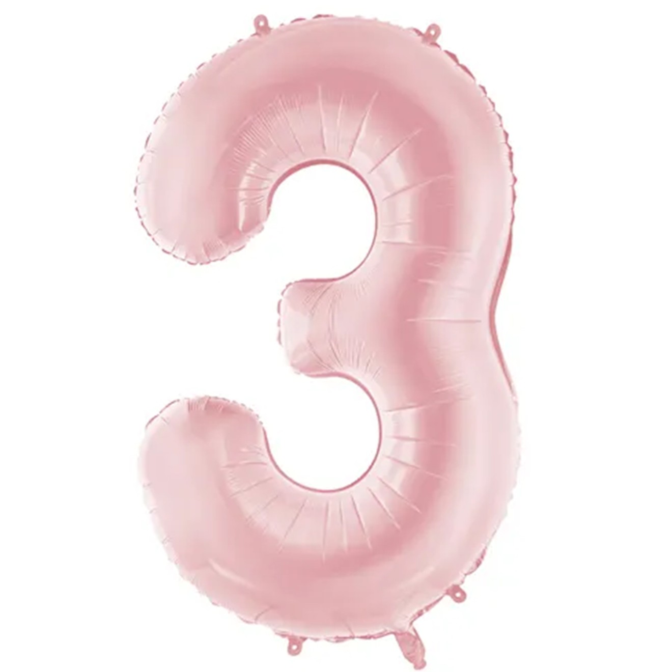 1 Ballon XXL - Zahl 3 - Light pink