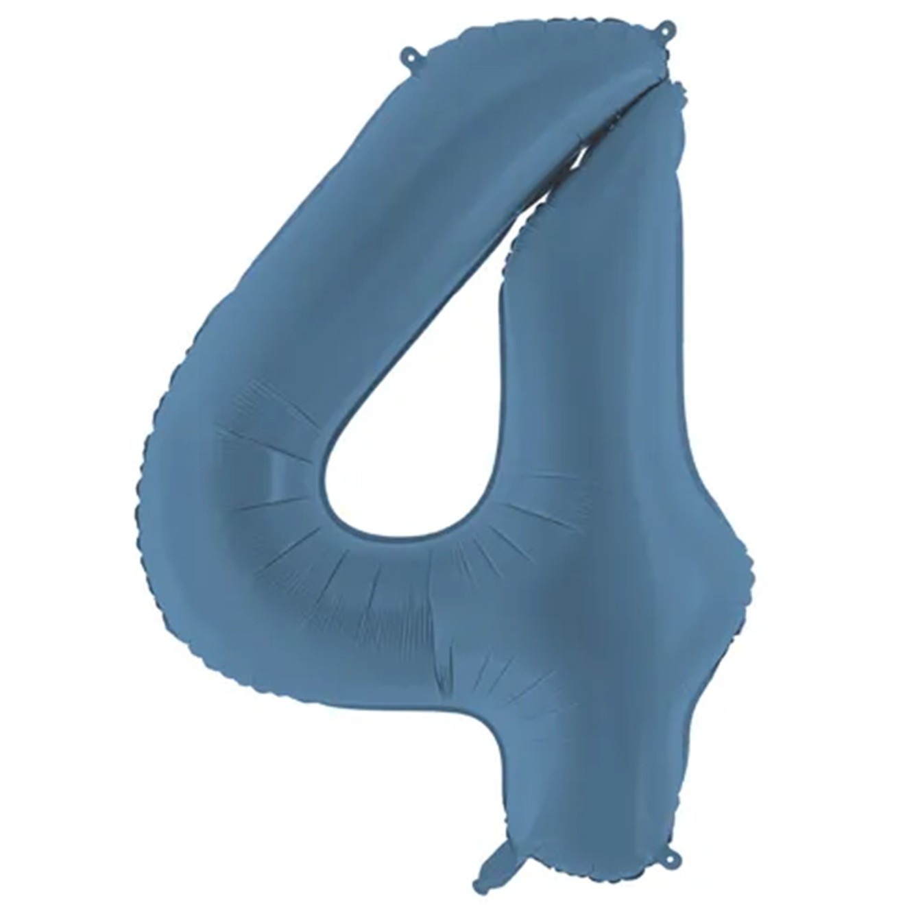 1 Ballon XXL - Zahl 4 - Misty Blue
