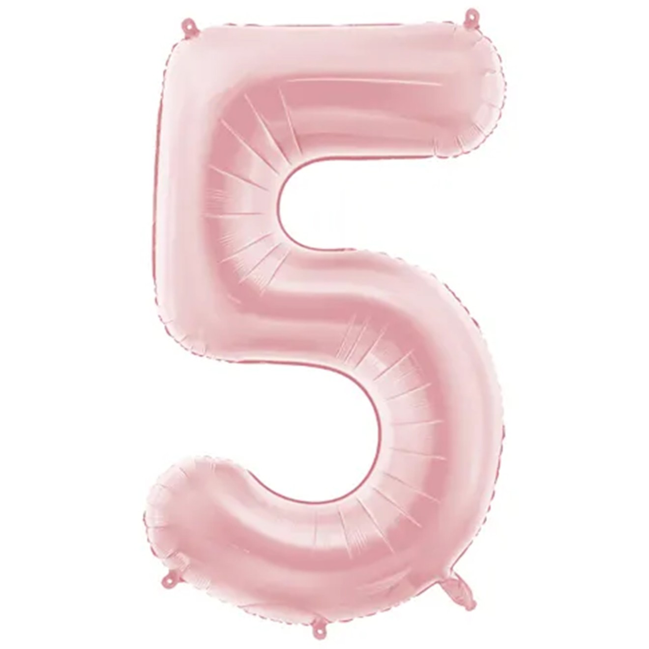 1 Ballon XXL - Zahl 5 - Light pink