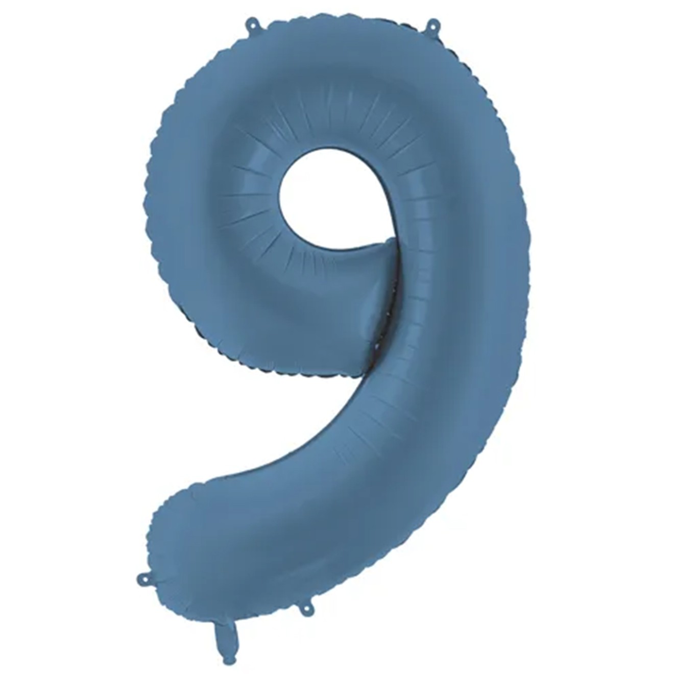 1 Ballon XXL - Zahl 9 - Misty Blue