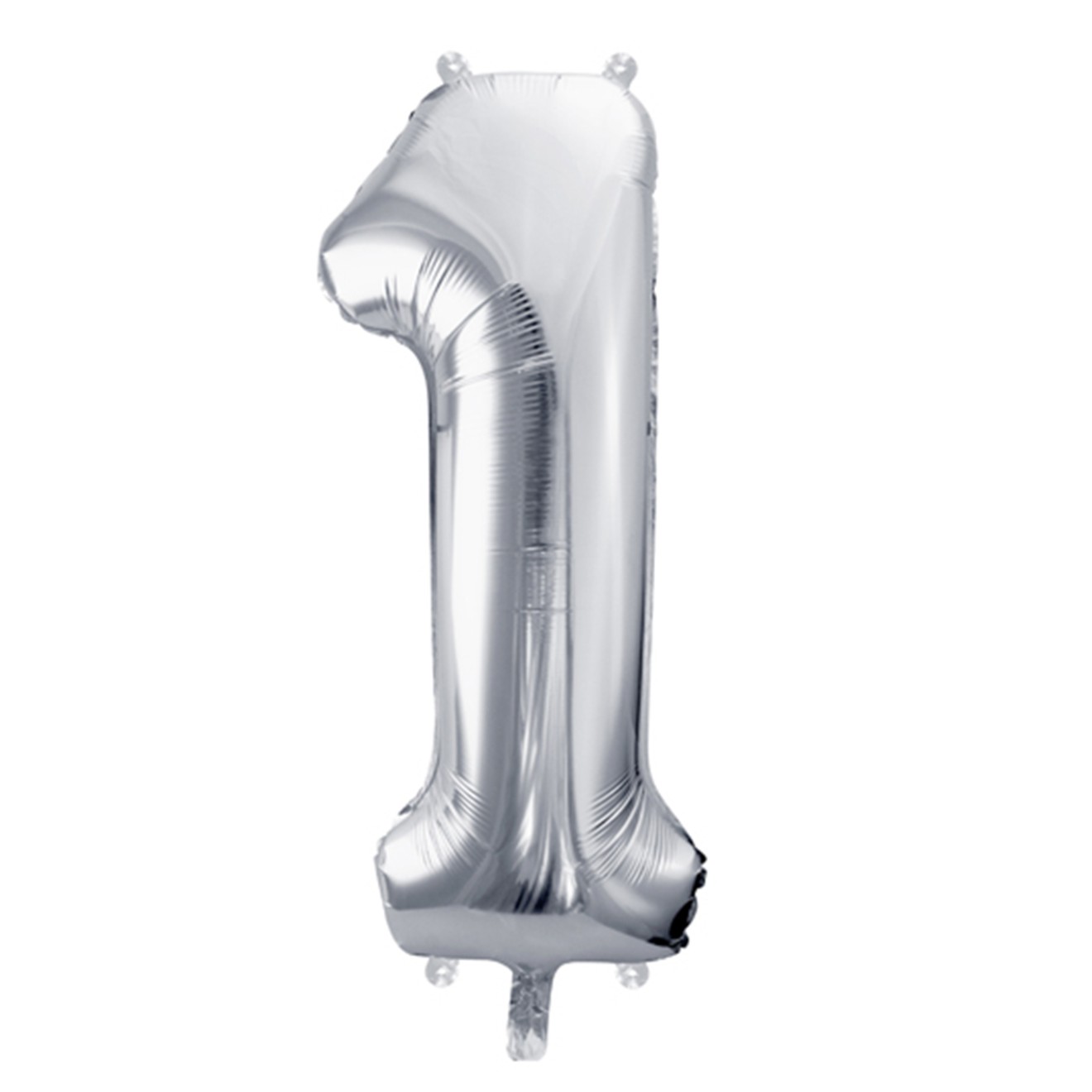 1 Balloon XL - Zahl 1 - Silber