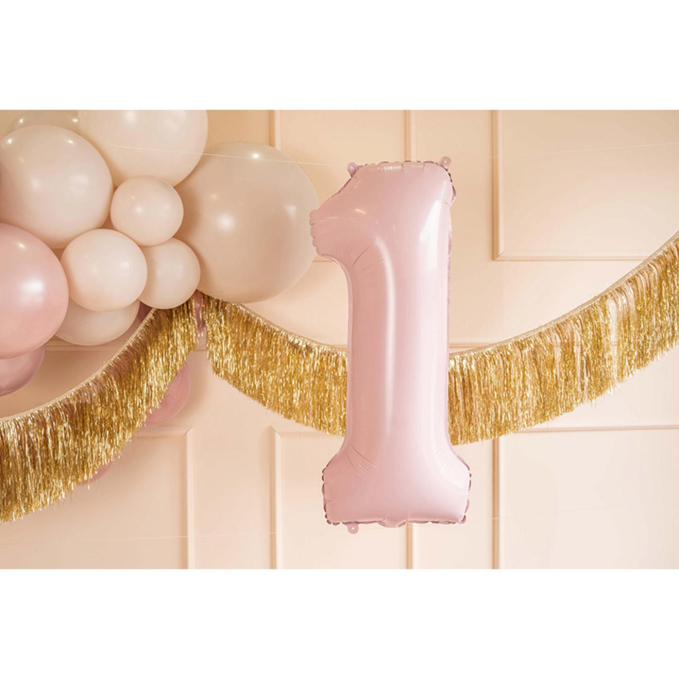 1 Balloon XL - Zahl 1 - Rosa