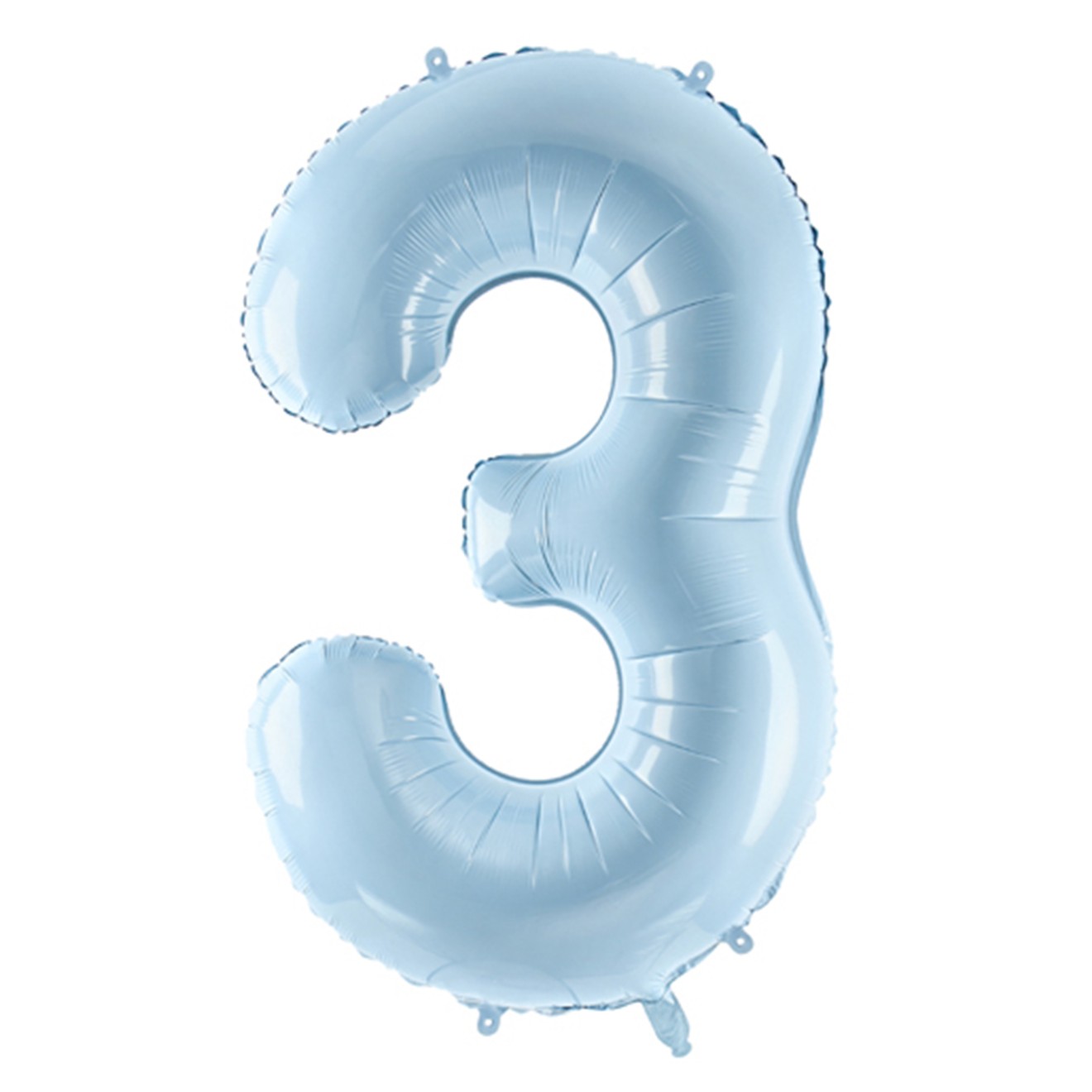 1 Balloon XL - Zahl 3 - Hellblau