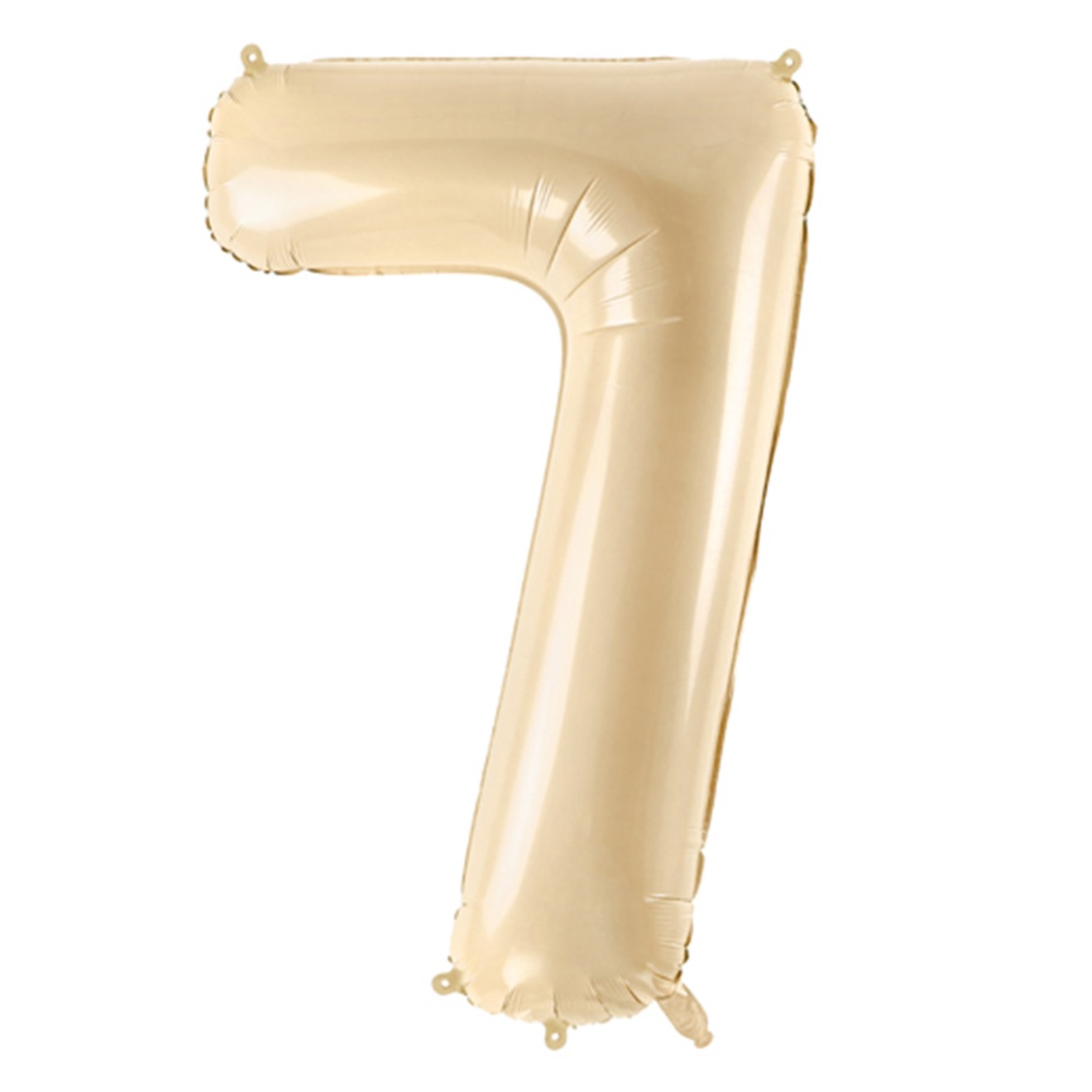 1 Balloon XL - Zahl 7 - Beige