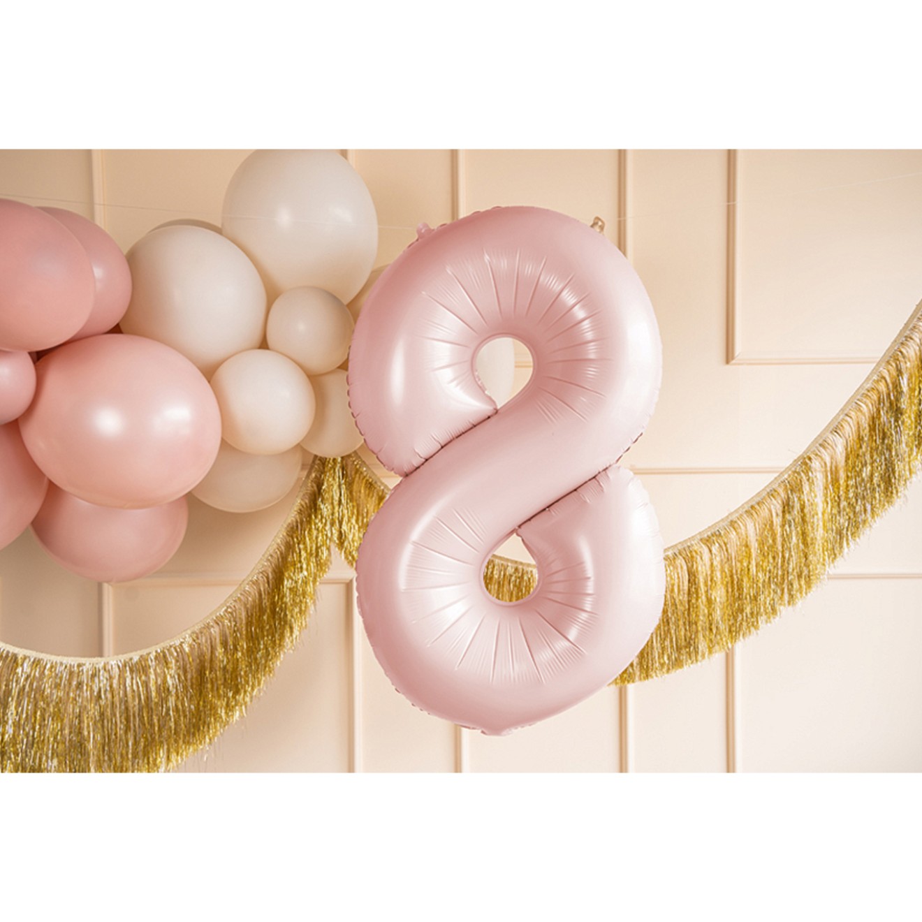 1 Balloon XL - Zahl 8 - Rosa