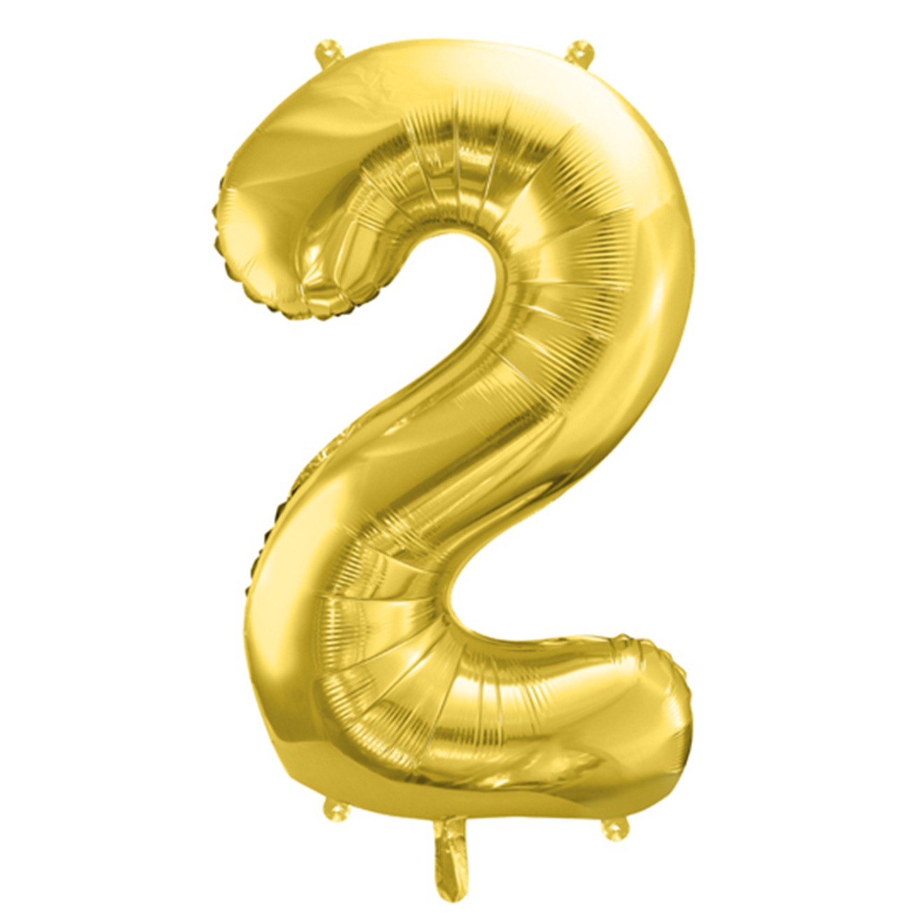 1 Balloon XL - Zahl 2 - Gold