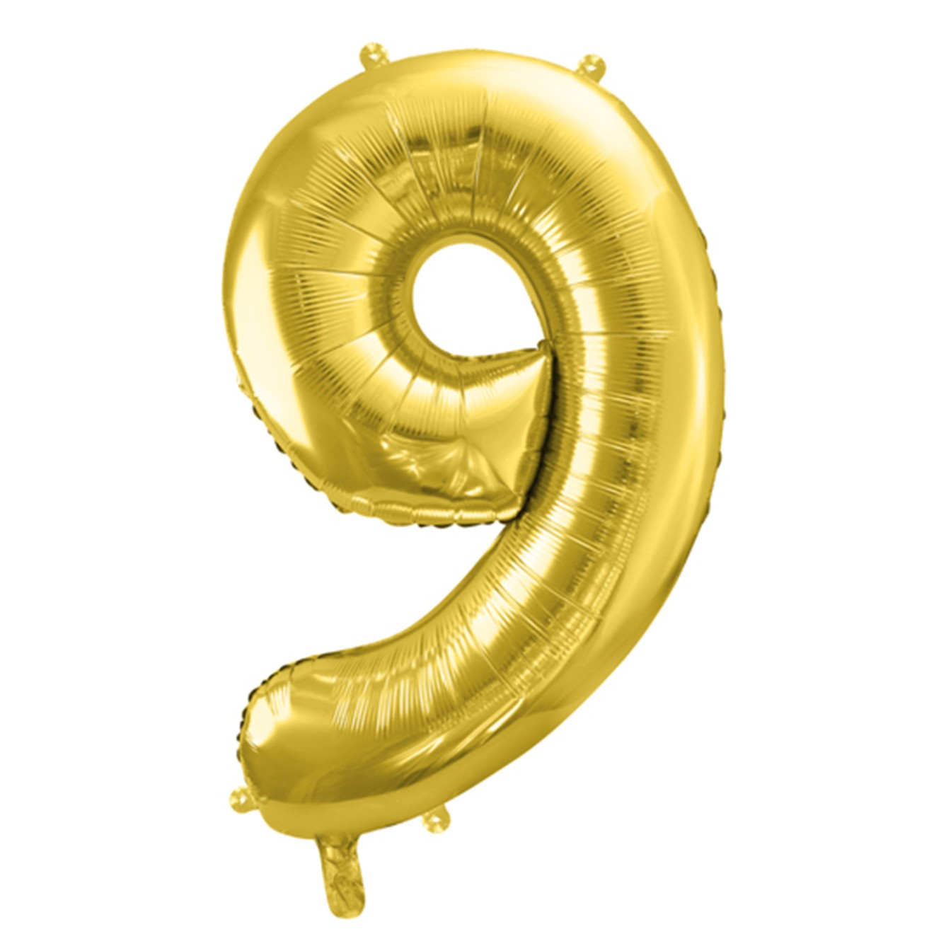 1 Balloon XL - Zahl 9 - Gold