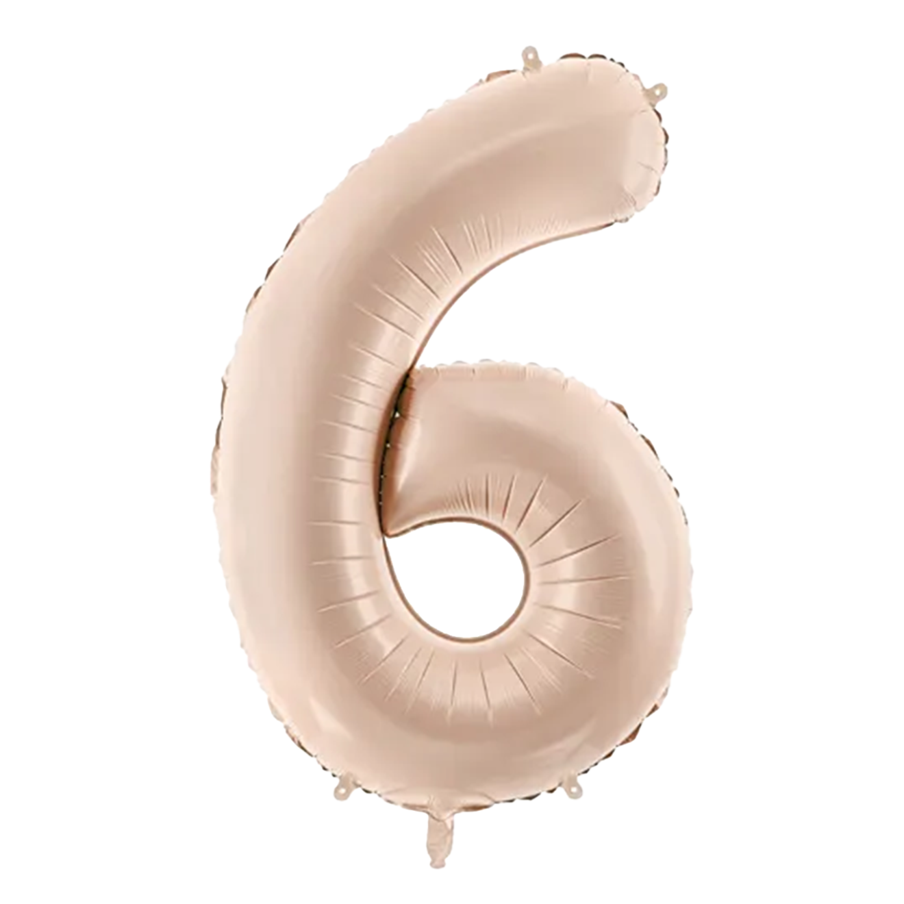 1 Balloon XL - Zahl 6 - Dunkelbeige