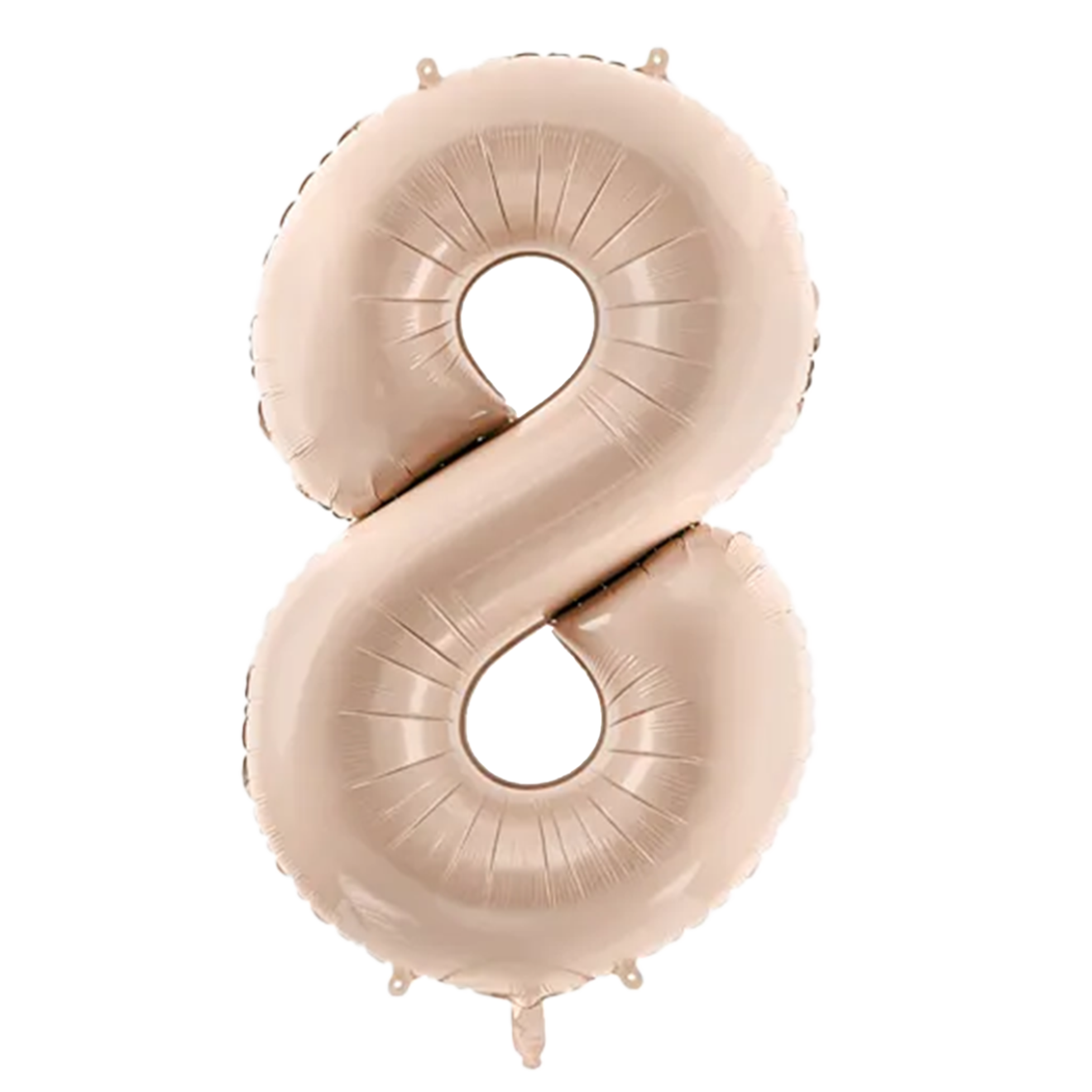 1 Balloon XL - Zahl 8 - Dunkelbeige