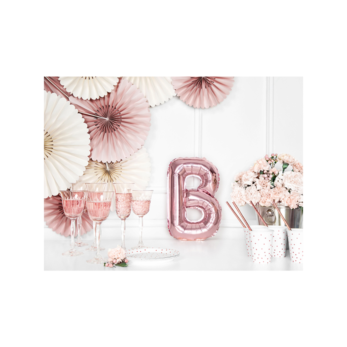 1 Ballon XS - Buchstabe B - RoseGold