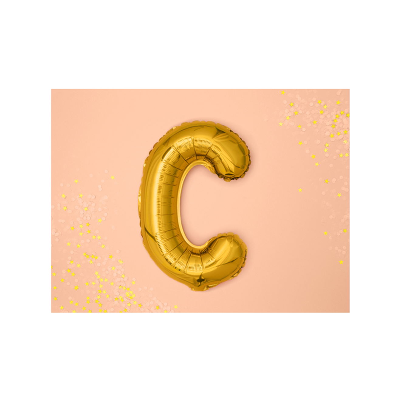 1 Ballon XS - Buchstabe C - Gold