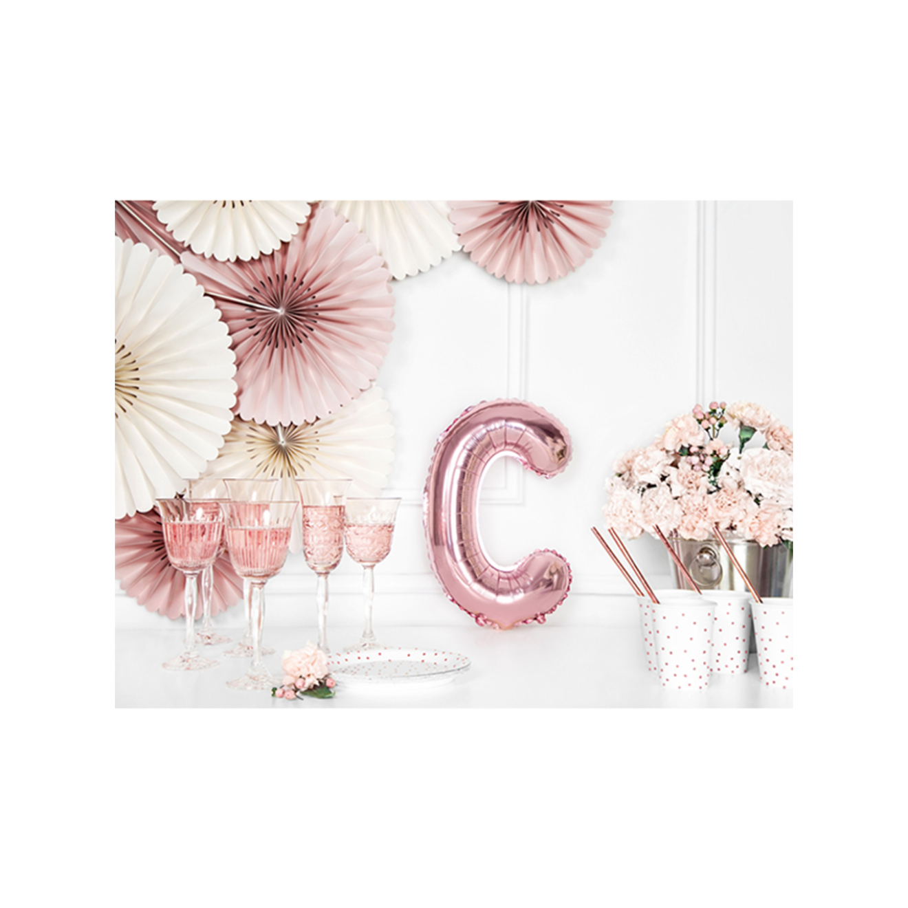 1 Ballon XS - Buchstabe C - RoseGold