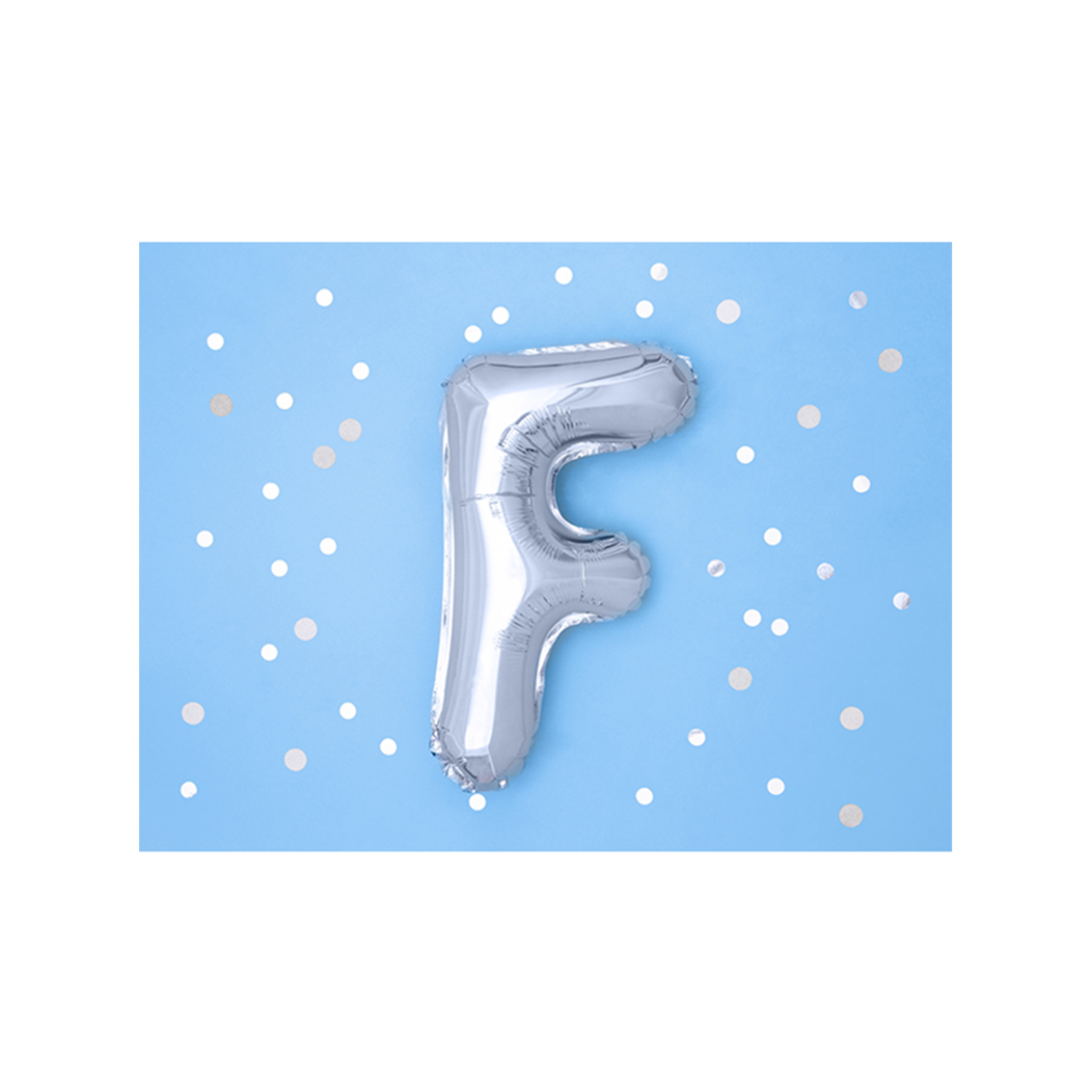 1 Ballon XS - Buchstabe F - Silber