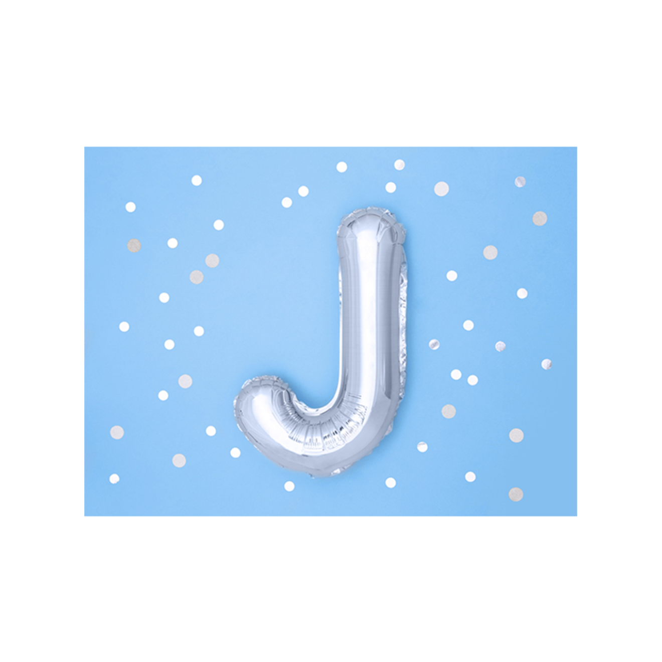 1 Ballon XS - Buchstabe J - Silber