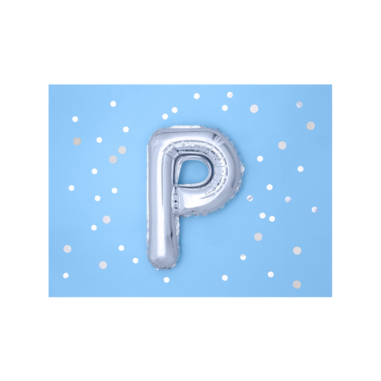 1 Ballon XS - Buchstabe P - Silber