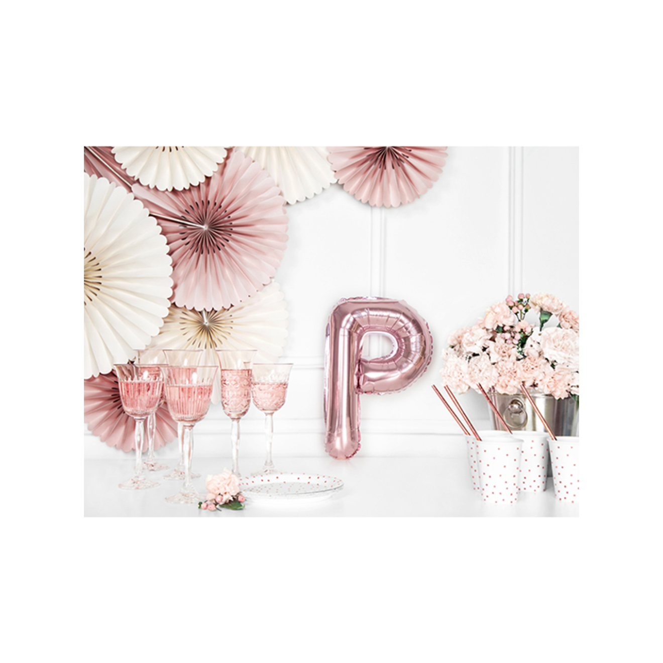 1 Ballon XS - Buchstabe P - RoseGold