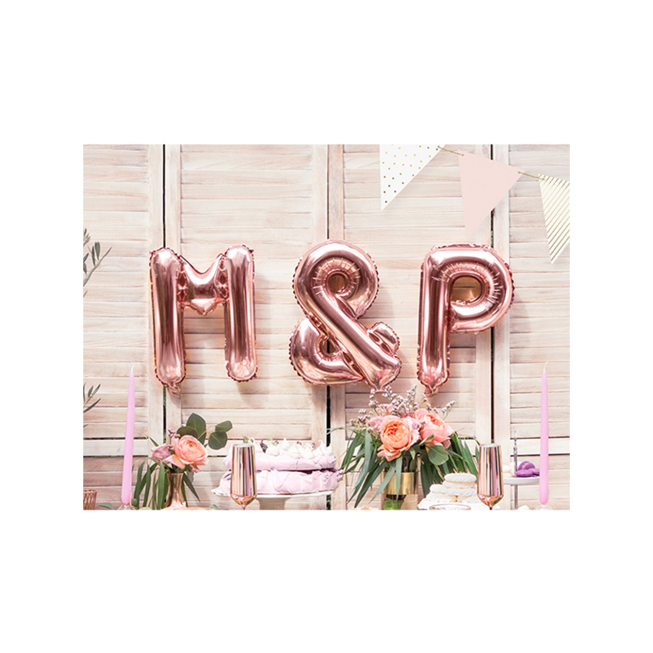 1 Ballon XS - Buchstabe P - RoseGold