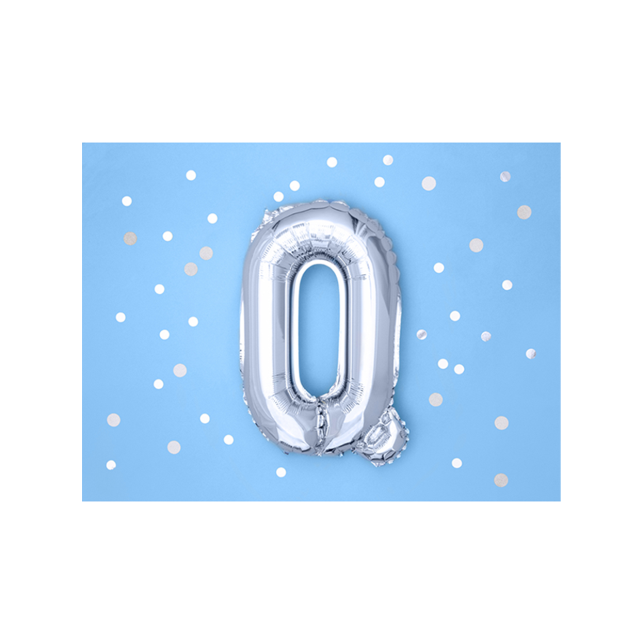 1 Ballon XS - Buchstabe Q - Silber