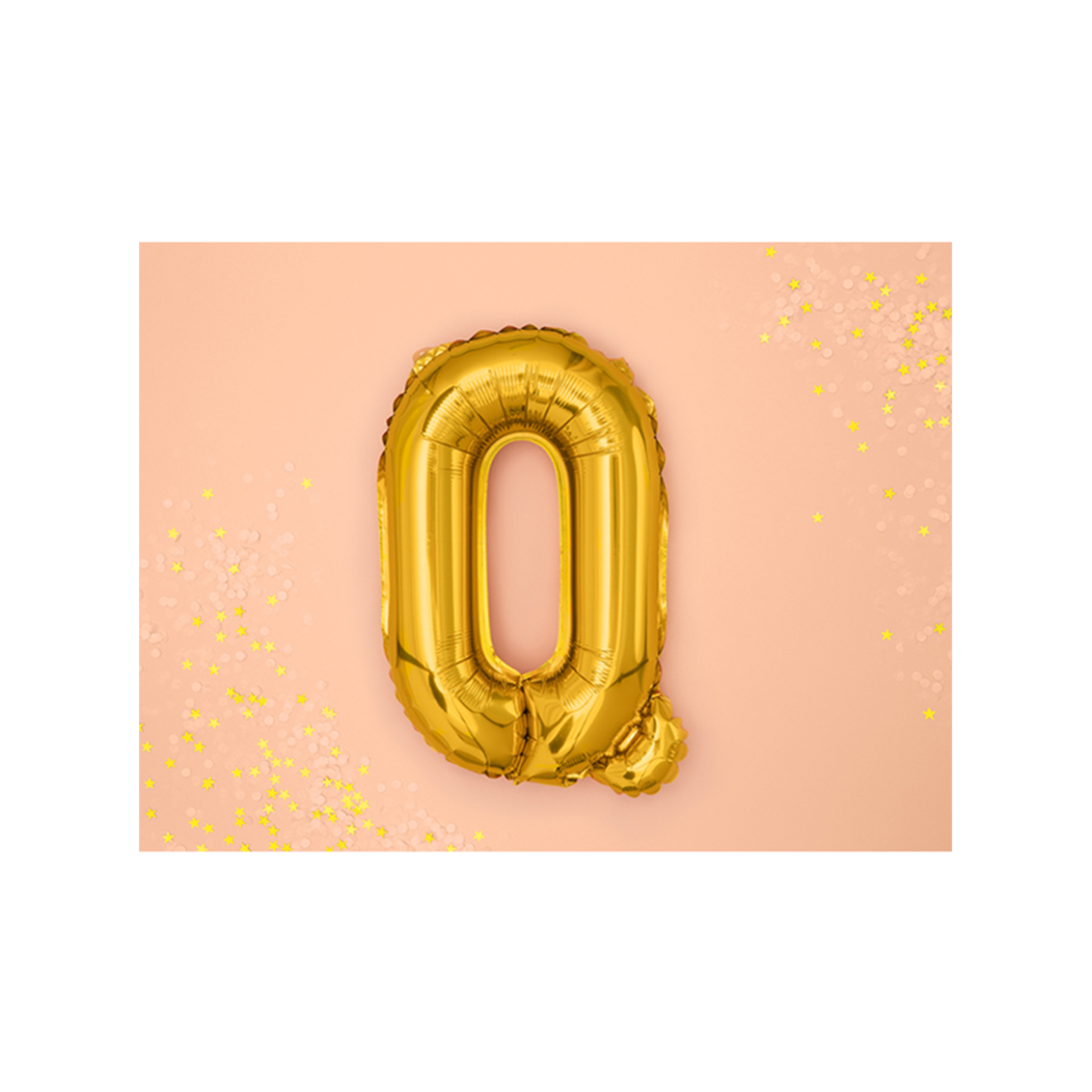 1 Ballon XS - Buchstabe Q - Gold