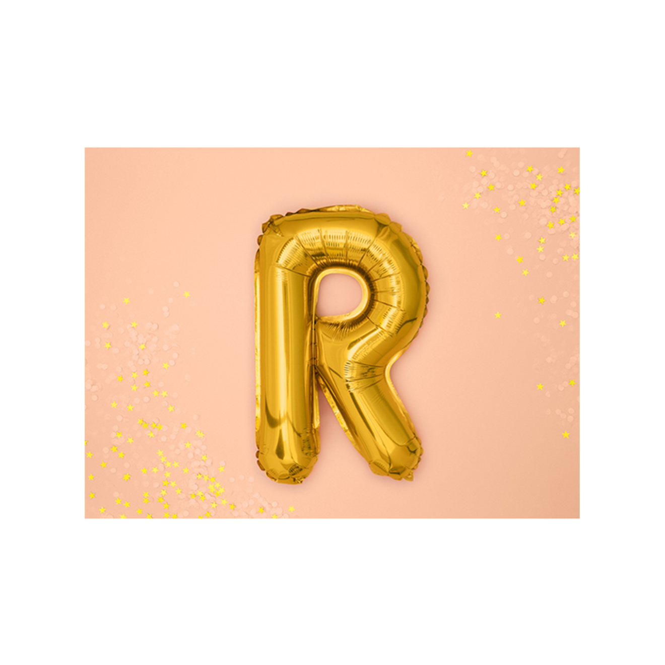 1 Ballon XS - Buchstabe R - Gold