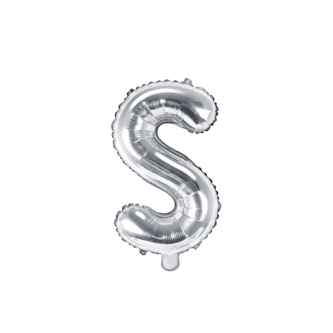 1 Ballon XS - Buchstabe S - Silber