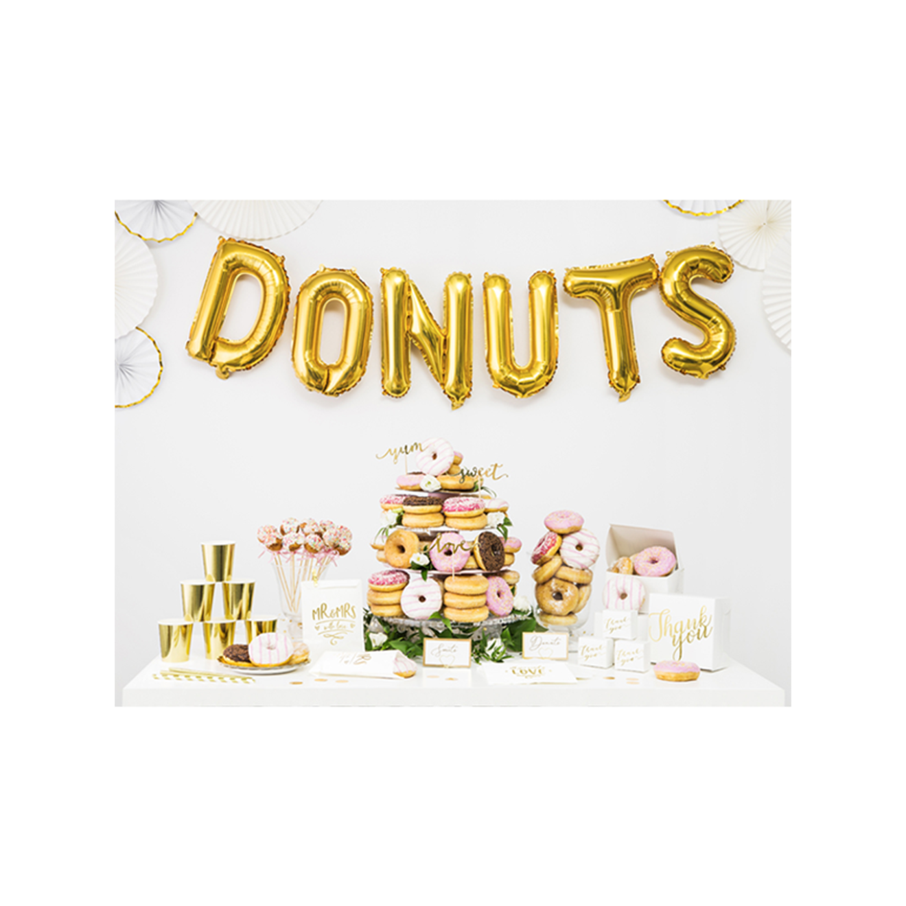 1 Ballon XS - Buchstabe T - Gold