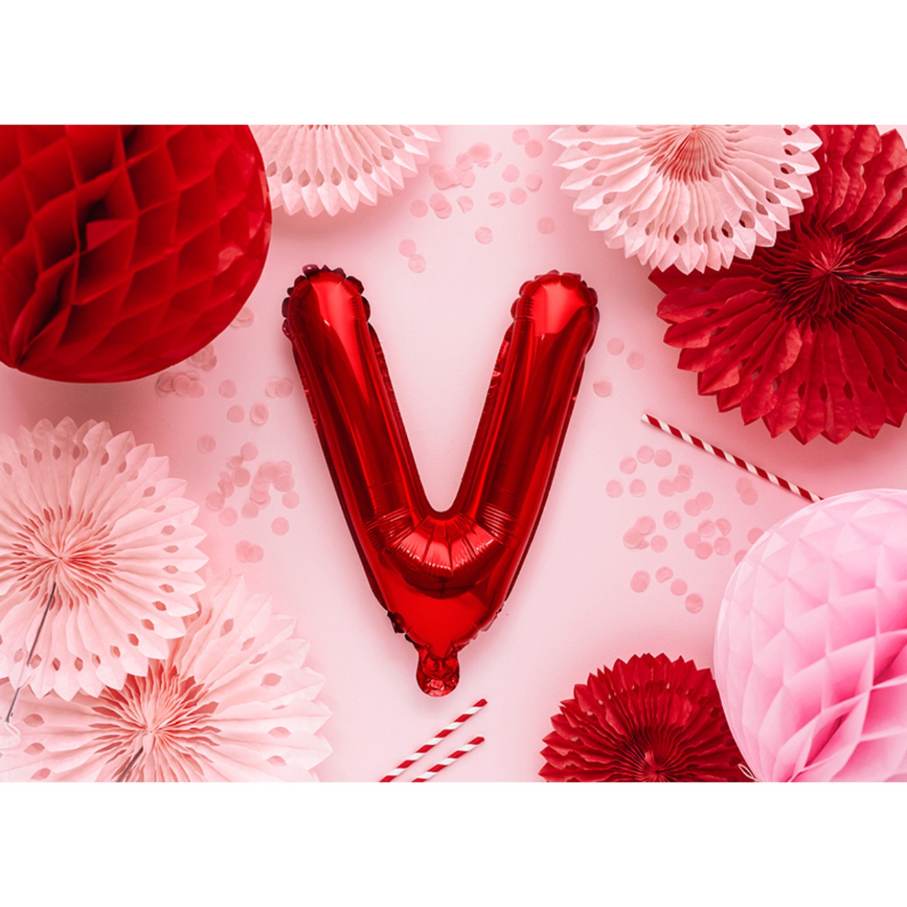 1 Ballon XS - Buchstabe V - Rot