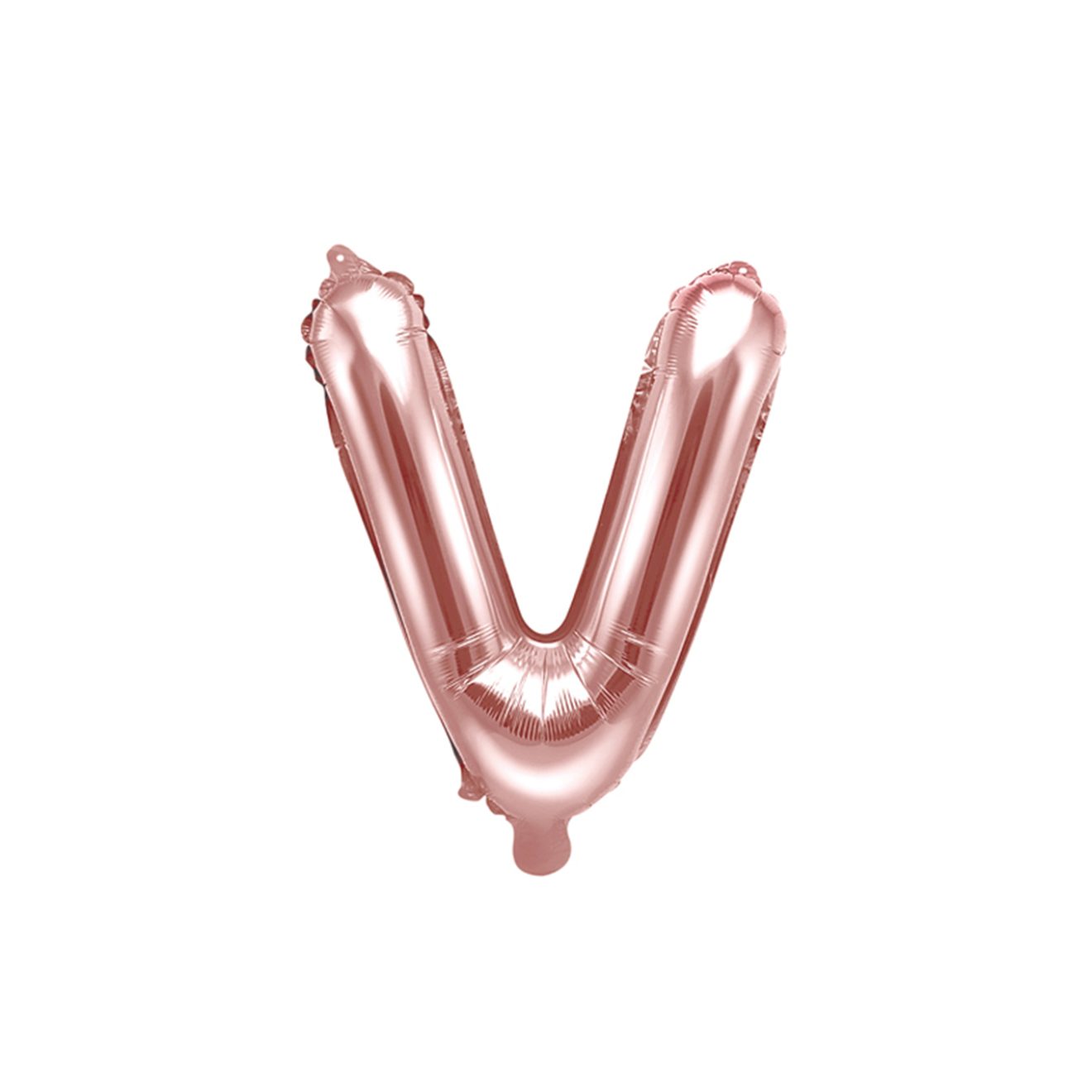 1 Ballon XS - Buchstabe V - Rosegold