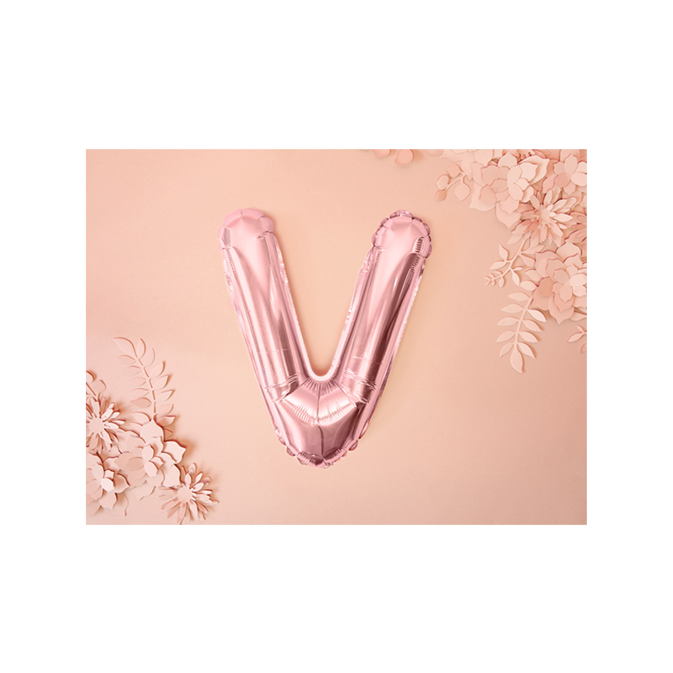 1 Ballon XS - Buchstabe V - RoseGold