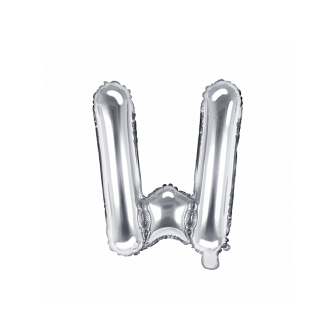 1 Ballon XS - Buchstabe W - Silber
